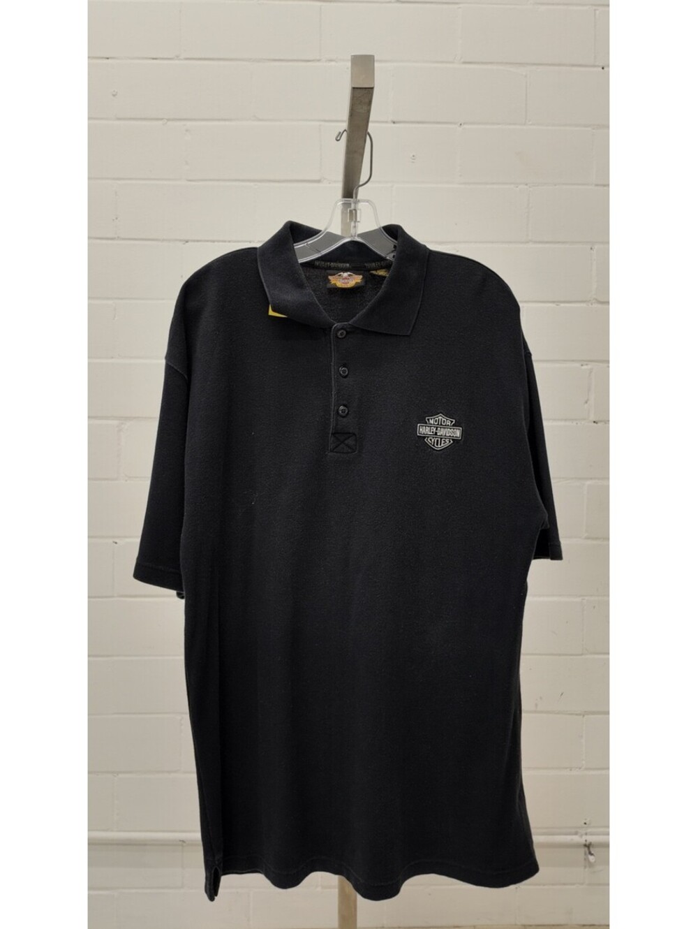 Harley-Davidson Men's black pique polo shirt (Medium)